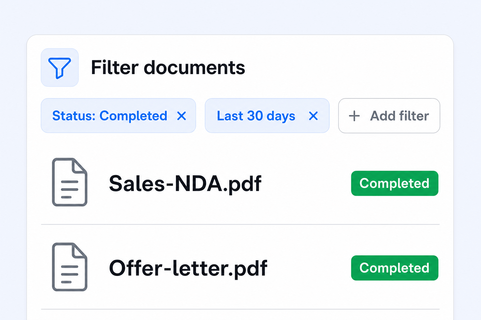 Document Filters