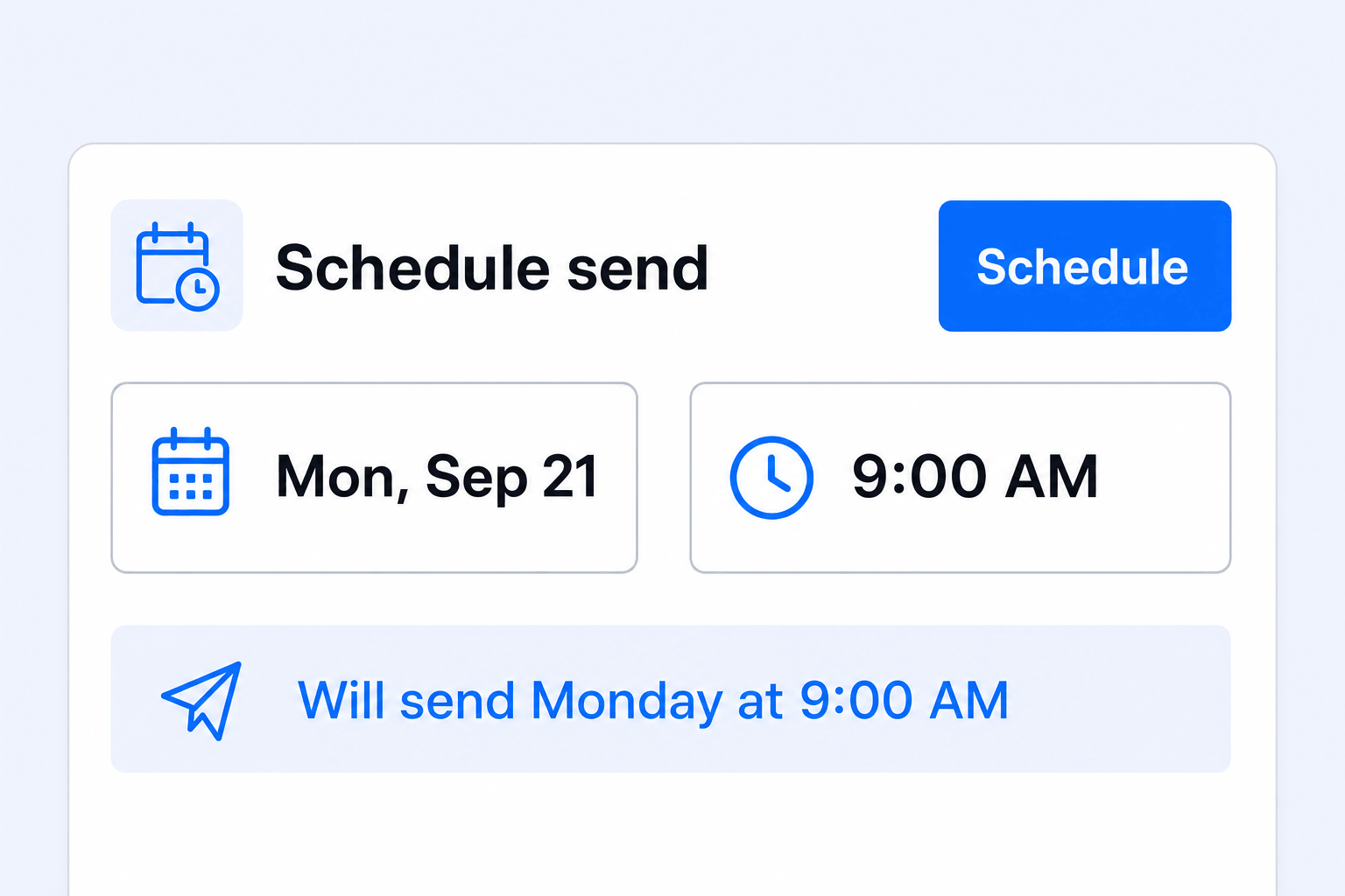 Schedule Sending