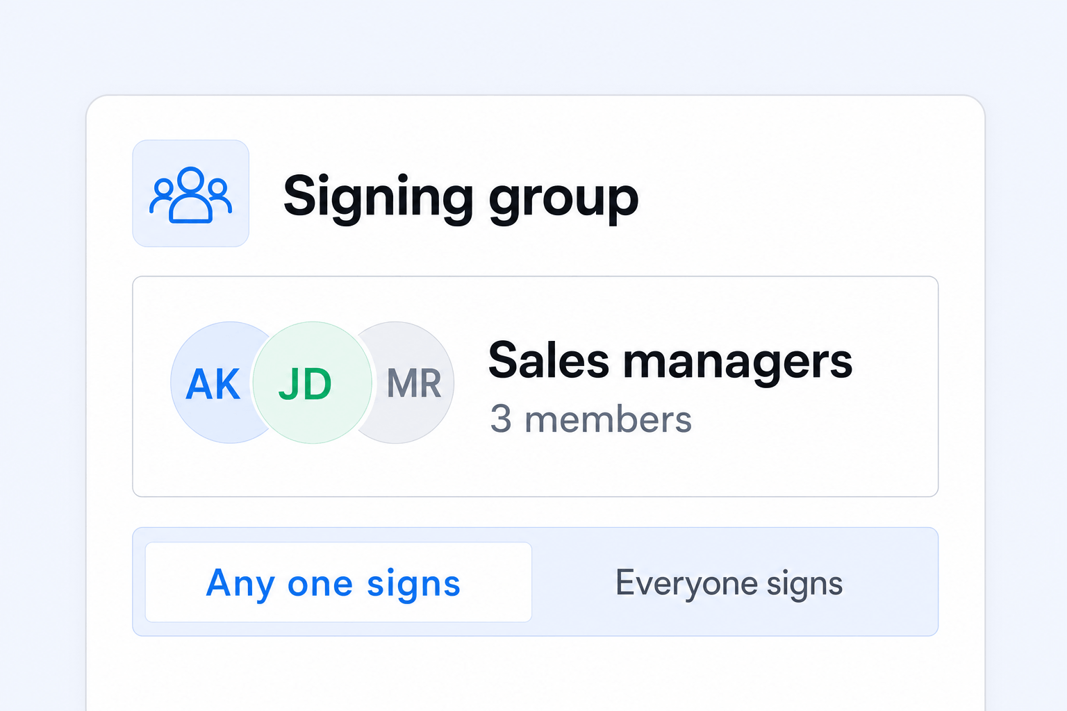 Signing Groups